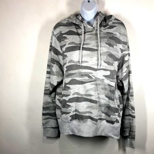 Reflex gray camouflage hooded sweatshirt size large
